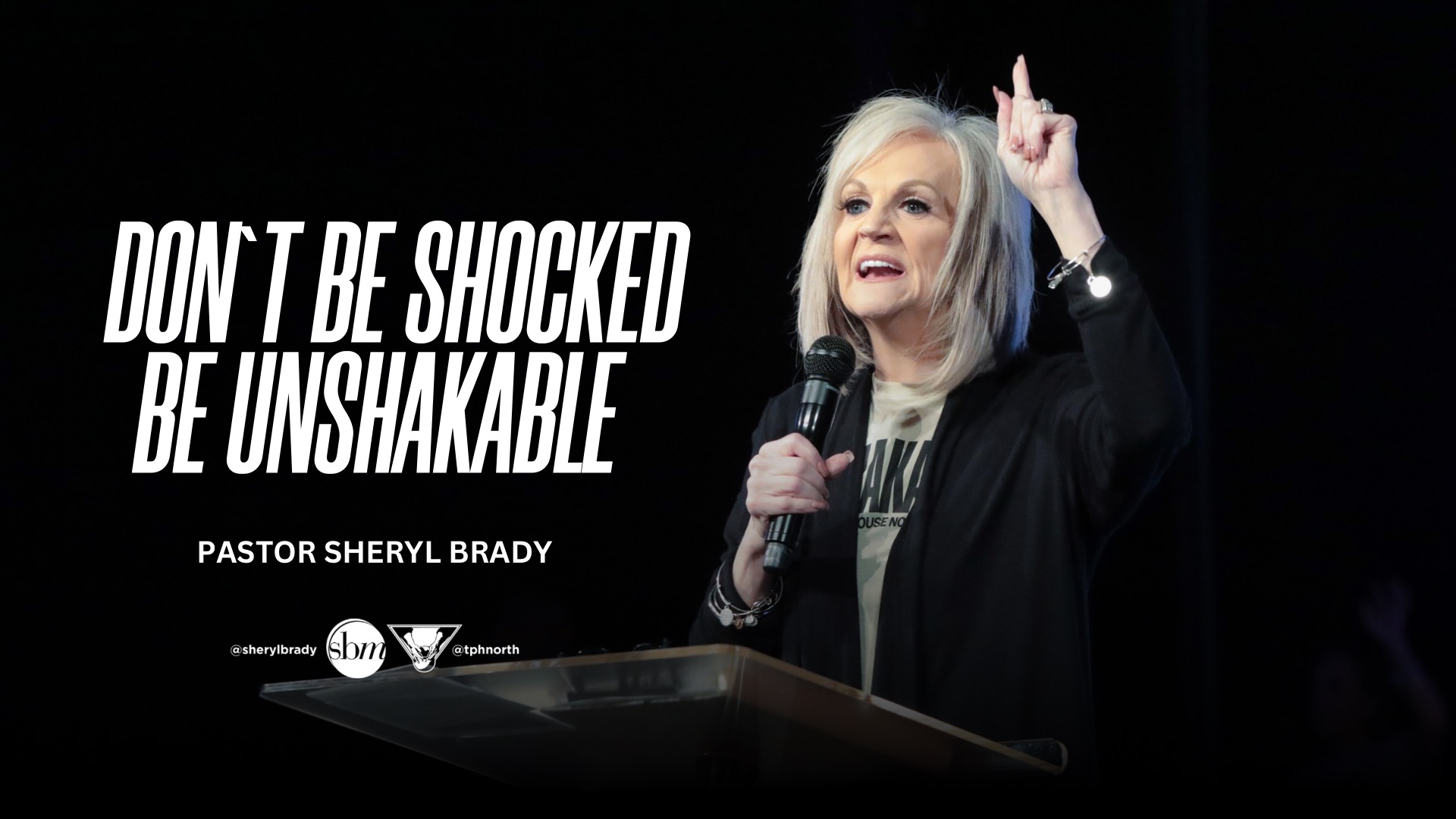 Latest sermon speaker featured image, typically Pastor Sheryl Brady or an associate Pastor of The Potter's House of North Dallas in Frisco, Texas